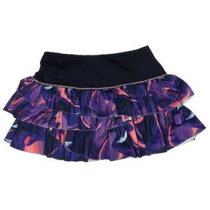 Lucky In Love Skirt Ultraviolet Illusion Pleated Scallop tennis Skort run  sz S
